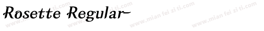 Rosette Regular字体转换